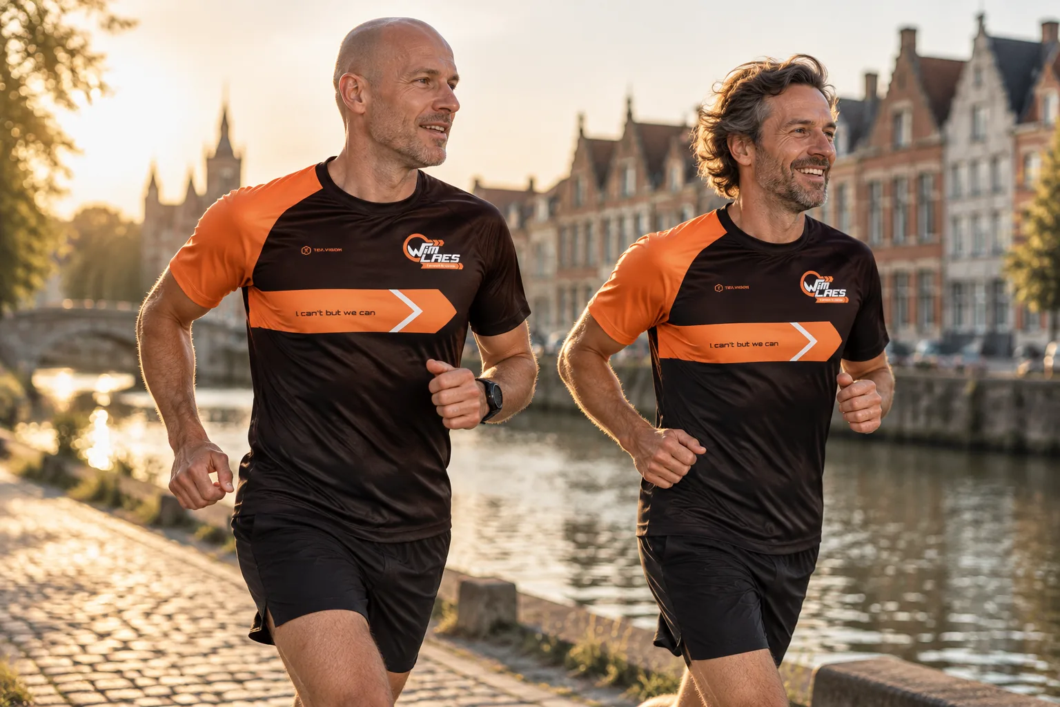 Urban runningshirt in actie